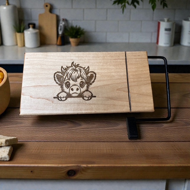 Cheese Slicer w/Highland Cow engraved
