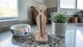 Maple and Walnut Puppy Paper Towel Holder