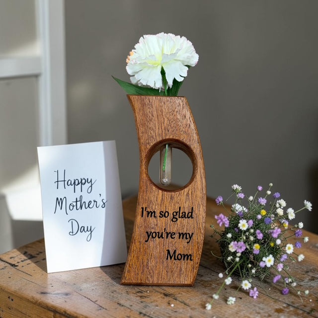 African Mahogany Vase.