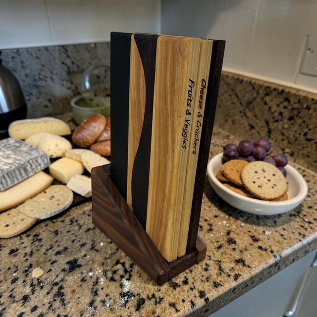 Mini Cutting Board Library with Stand